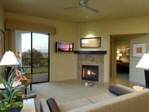 公寓式客房, 2 间卧室 | 客厅 | 平板电视、壁炉、DVD 播放器