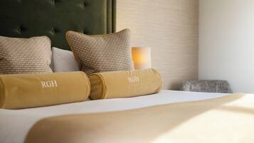 Hypo-allergenic bedding, desk, laptop workspace, iron/ironing board