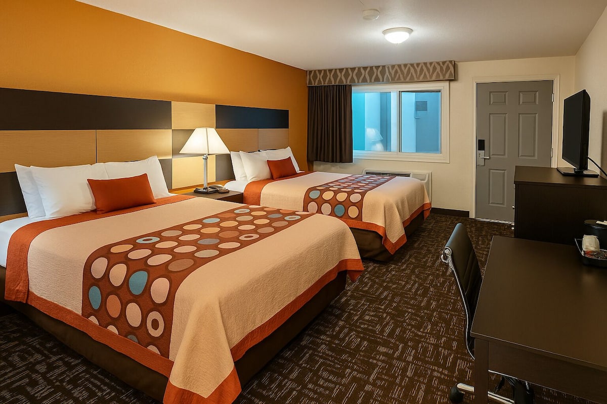 Standard Room (2 Beds) | Desk, iron/ironing board, free WiFi, bed sheets