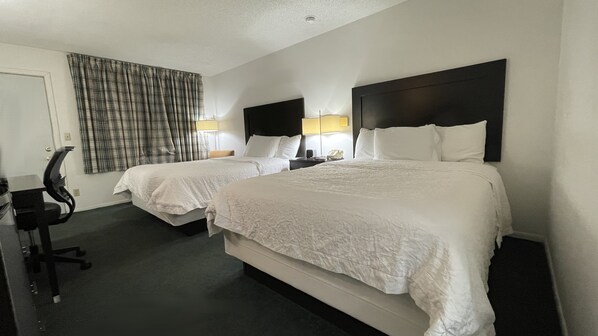 Standard Room, 2 Queen Beds, Non Smoking | Desk, laptop workspace, free WiFi, bed sheets