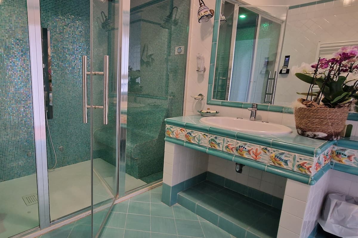 suite, sea view | bathroom | free toiletries, hair dryer, towels