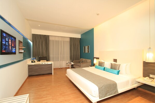 Ropa de cama de alta calidad y minibar 