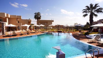 AuĂenpool (je nach Saison geöffnet), Sonnenschirme, LiegestĂŒhle