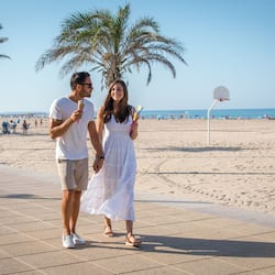 On the beach
