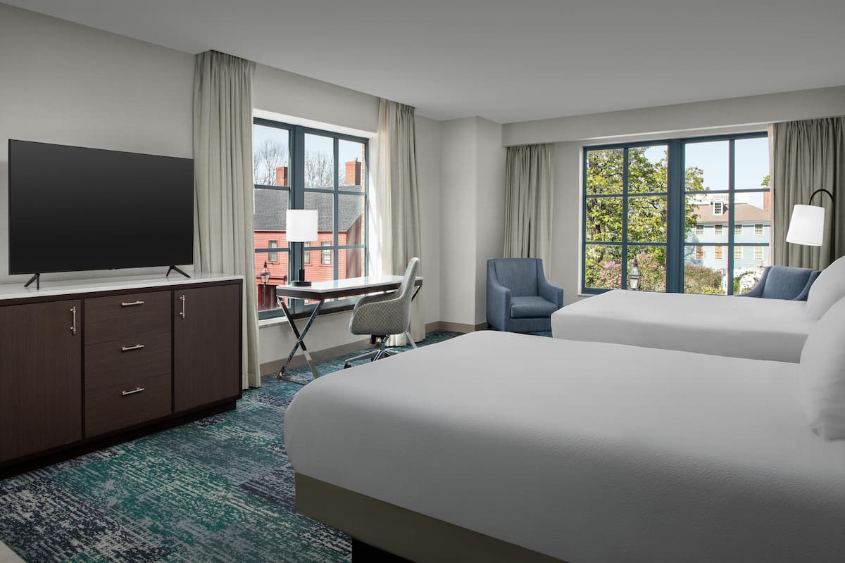 Room, 2 Queen Beds (Drinks-Snacks, Mini Fridge/Microwave) | Premium bedding, pillowtop beds, in-room safe, desk