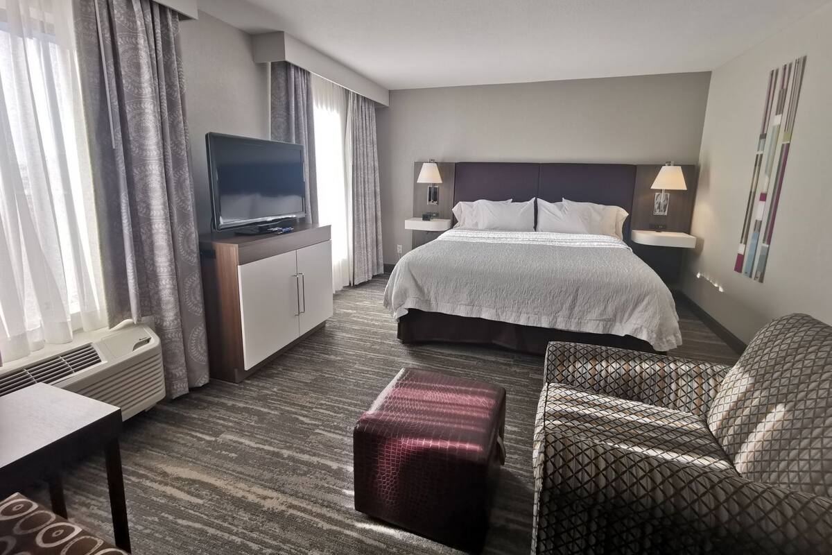 Premium bedding, down comforters, pillowtop beds, in-room safe