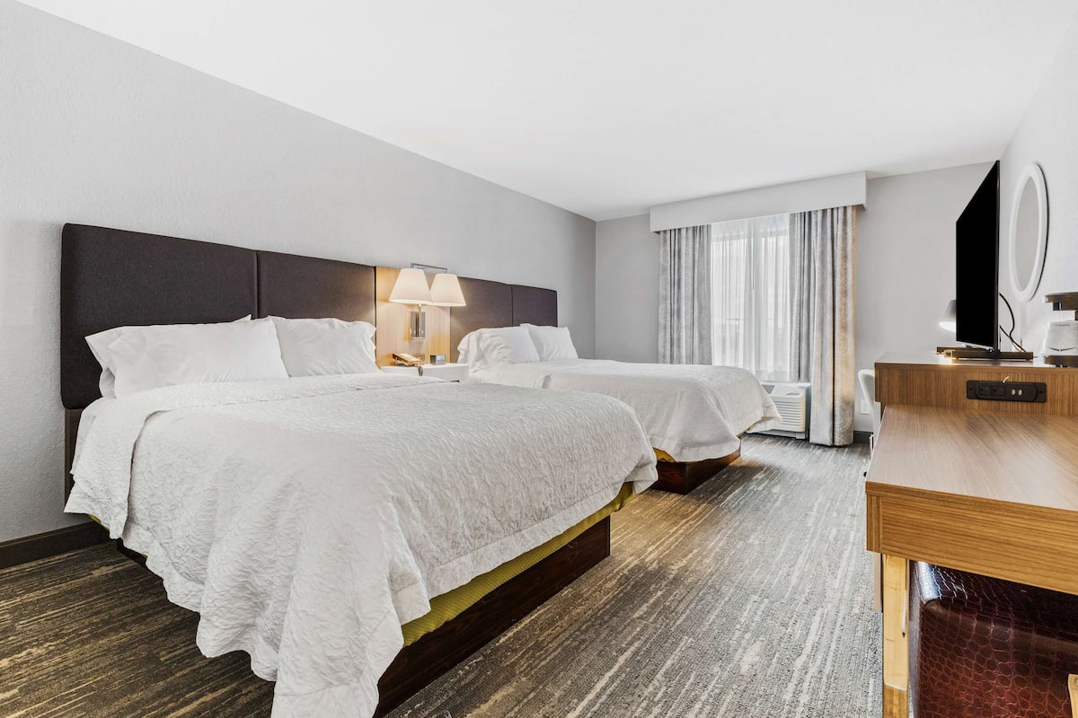 Standard room with two queen beds | Premium bedding, down comforters, pillowtop beds, in-room safe