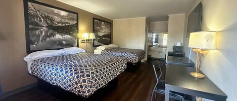 Blackout drapes, free WiFi, bed sheets