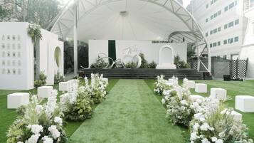 Outdoor wedding area