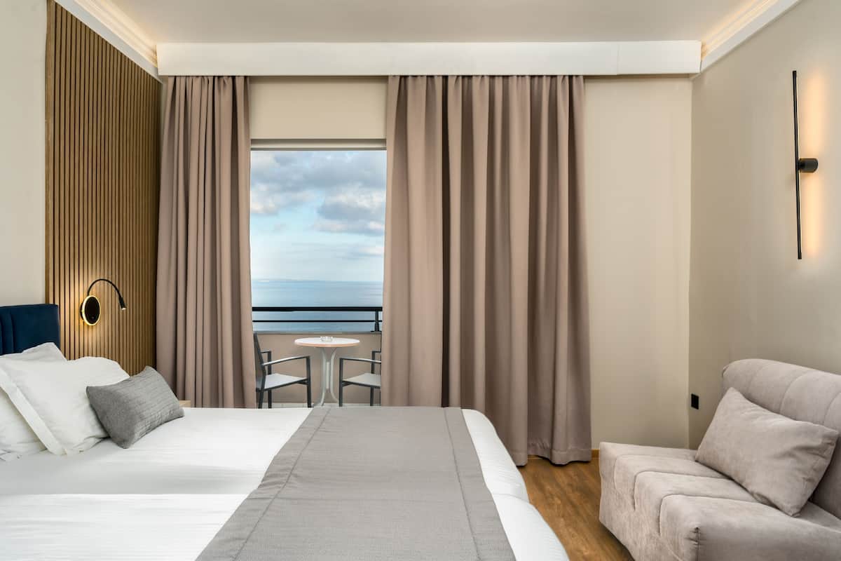 雙人或雙床房, 海景 | 意大利 Frette 床單、高級寢具、Tempur-Pedic 床墊、迷你吧