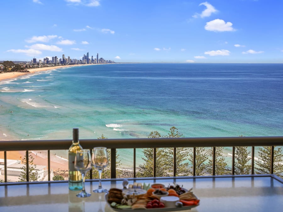 Appartement supérieur, 2 chambres, vue sur l’océan | Vue du balcon