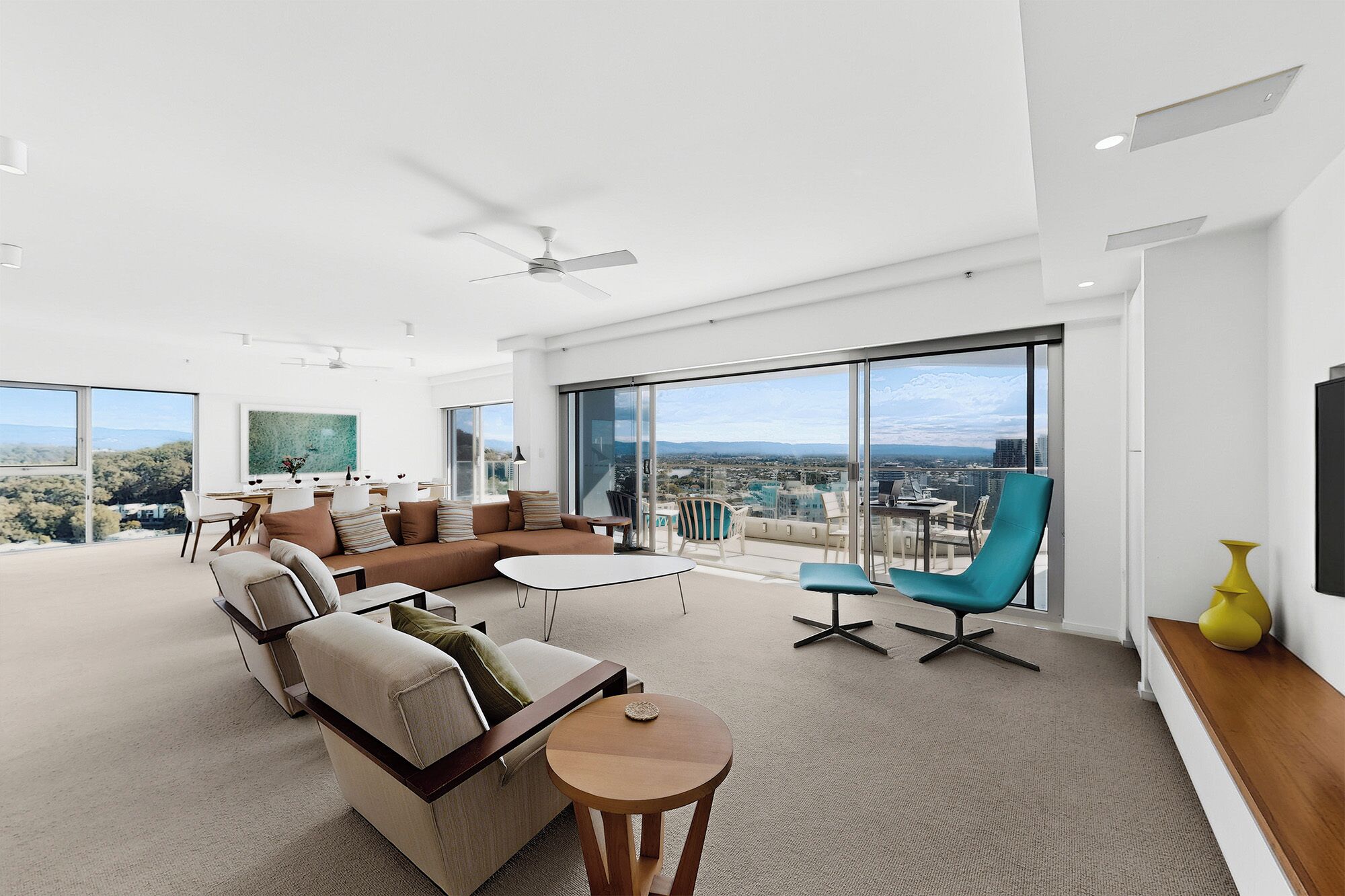 4 Bedroom Penthouse Oceanview Roof Top | Living area | TV, DVD player