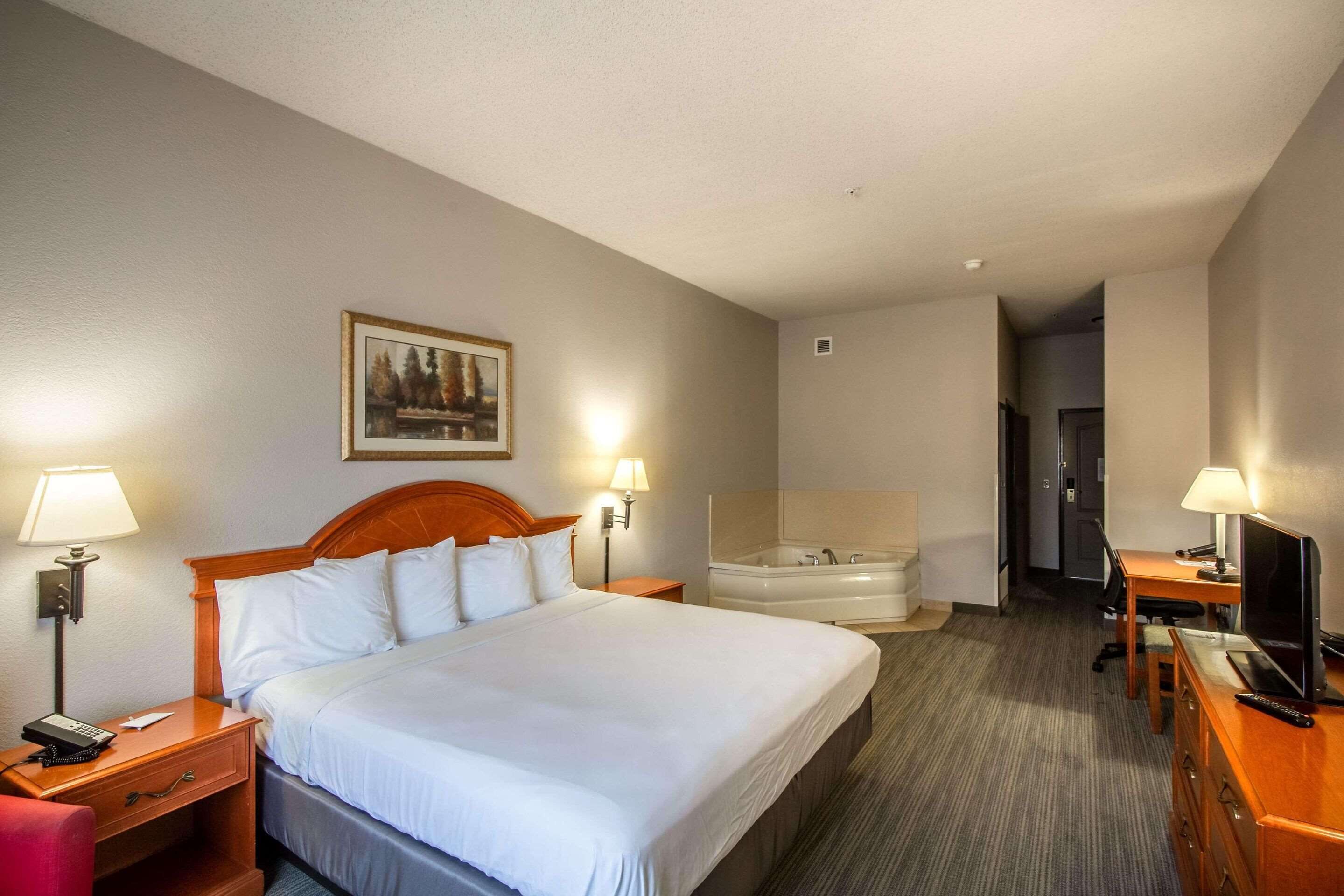 Suite, 1 King Bed, Accessible, Non Smoking (Non Smoking) | Desk, laptop workspace, blackout drapes, iron/ironing board