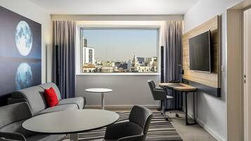 Junior Suite, 1 Double Bed | In-room safe, desk, laptop workspace, blackout drapes