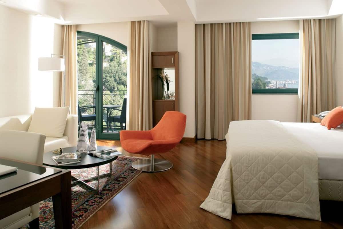 Seiren Suite with Partial Sea View | Frette Italian sheets, premium bedding, minibar, in-room safe