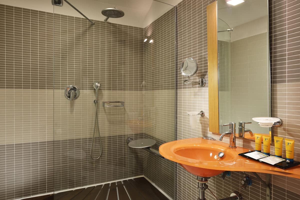 free toiletries, hair dryer, bathrobes, slippers