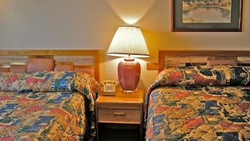 Desk, free WiFi, bed sheets