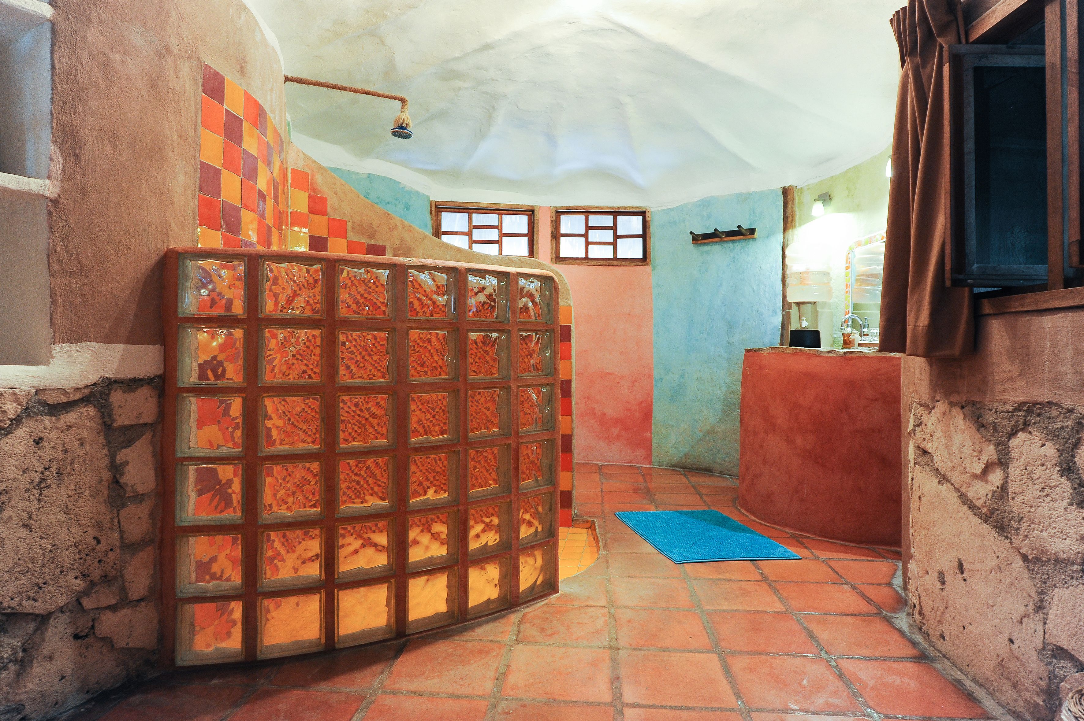 classic room, 2 double beds, partial sea view, beachside | bathroom | shower, free toiletries, towels