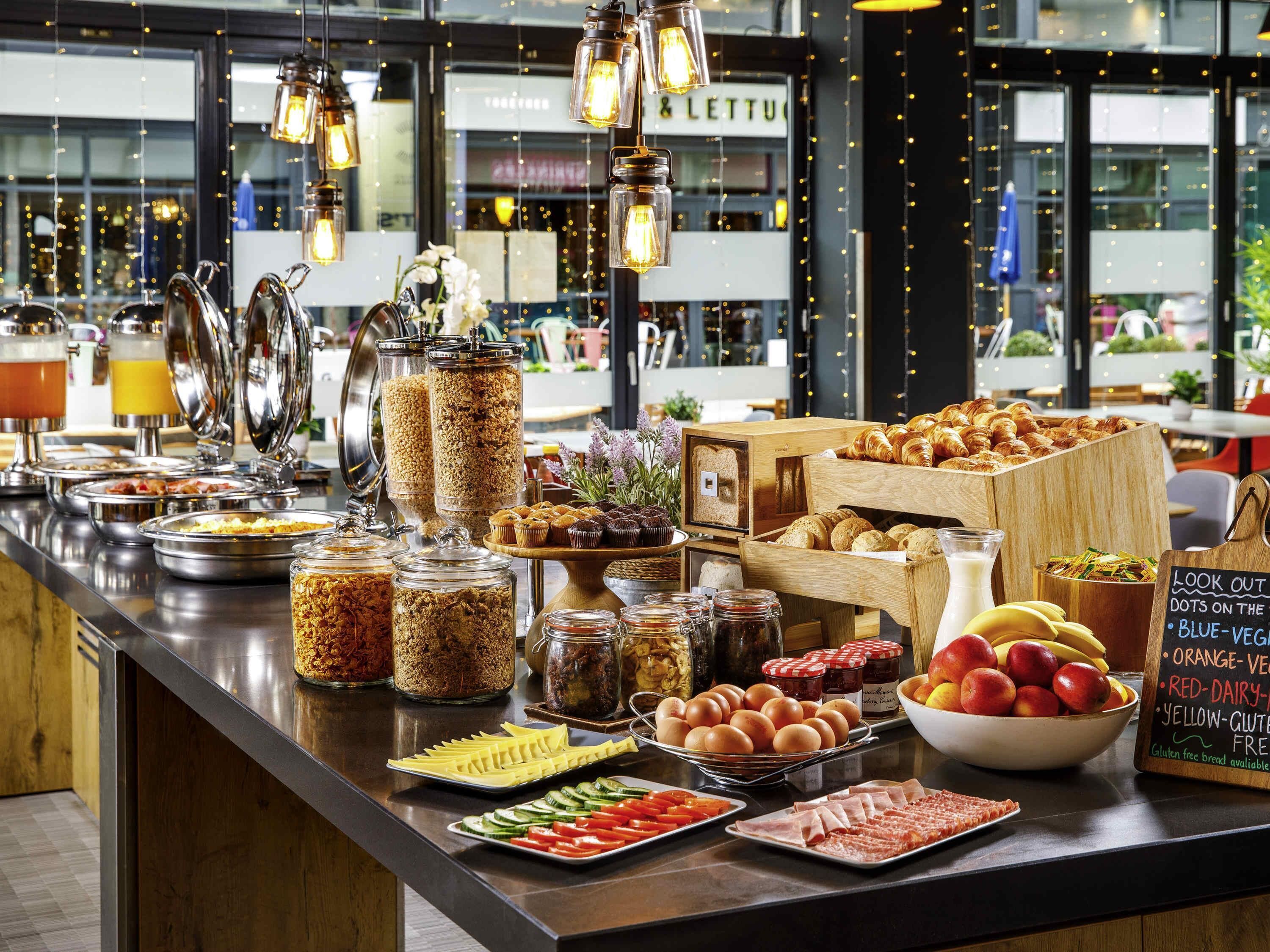 daily buffet breakfast (gbp 12 per person)