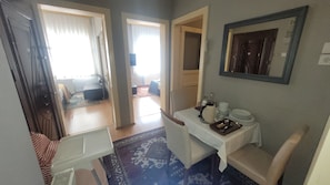Three Bedroom Apartment - Annex Building | Living area | 32-inch LED TV with satellite channels, TV, DVD player - Mehmet Bey Hotel  (Istanbul)