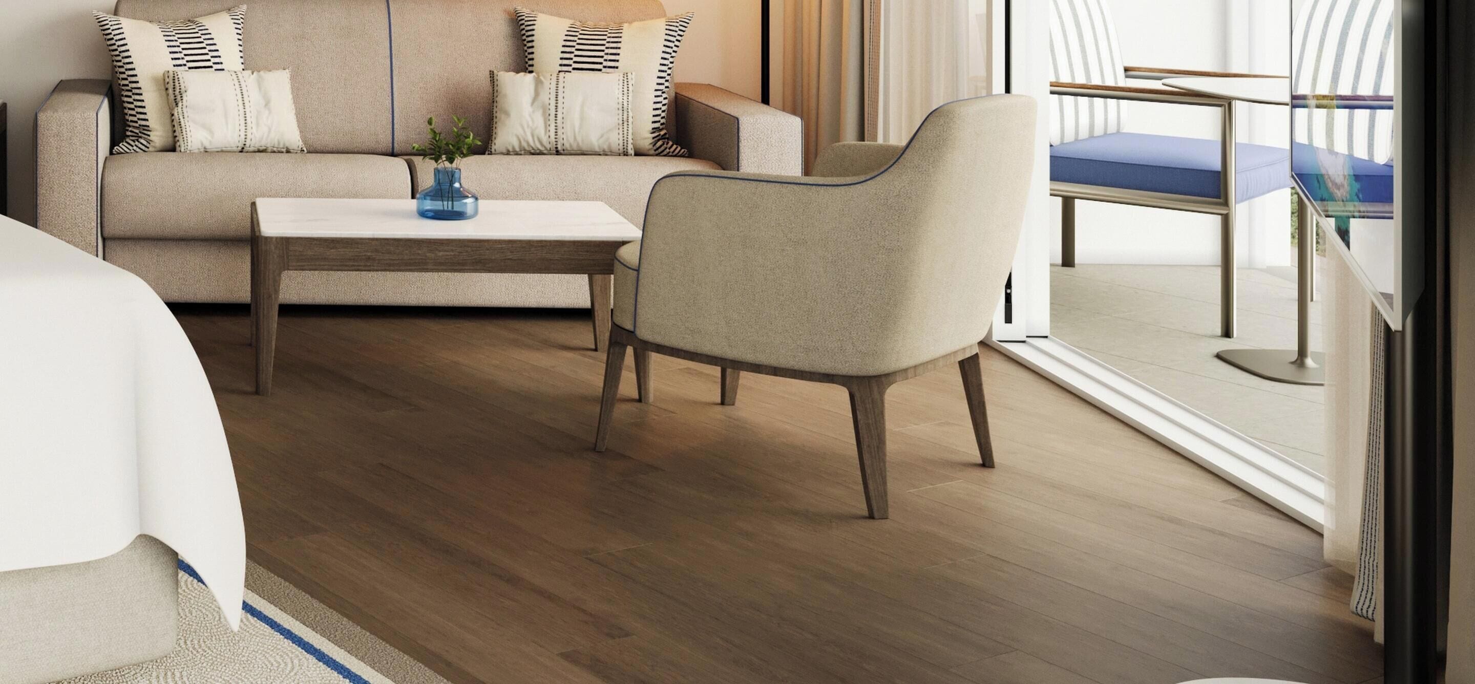 华丽客房, 阳台 | 1 多间卧室、迷你吧、客房内保险箱、办公桌