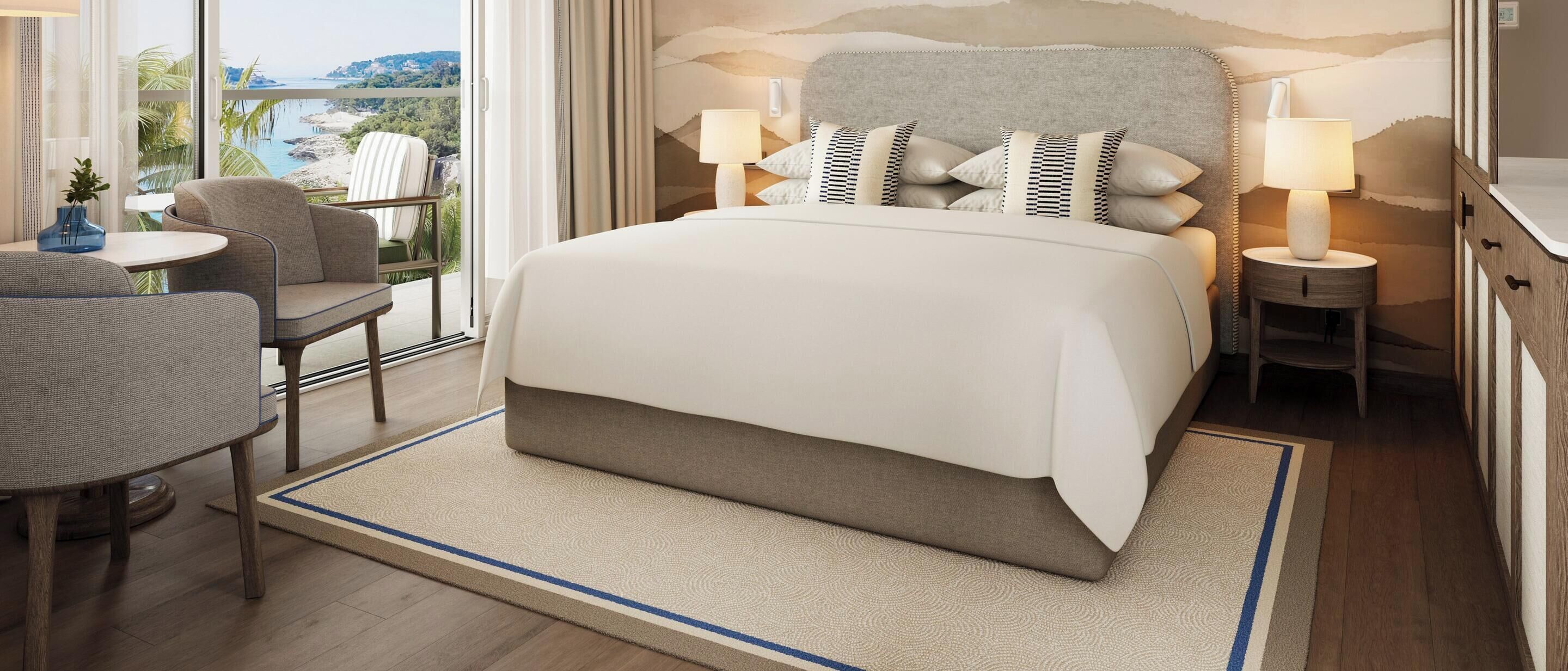 1 多间卧室、迷你吧、客房内保险箱、办公桌