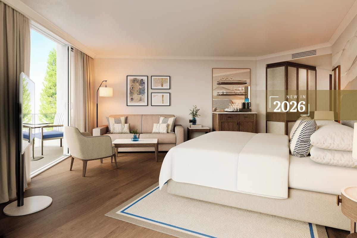 Habitación Deluxe, balcón | 1 dormitorio, minibar, caja fuerte y escritorio