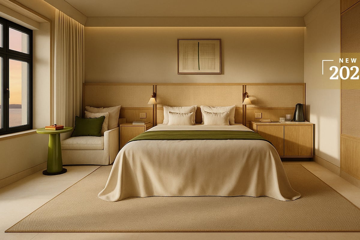 Pinus Room Sea View | Premium bedding, free minibar items, desk, blackout drapes