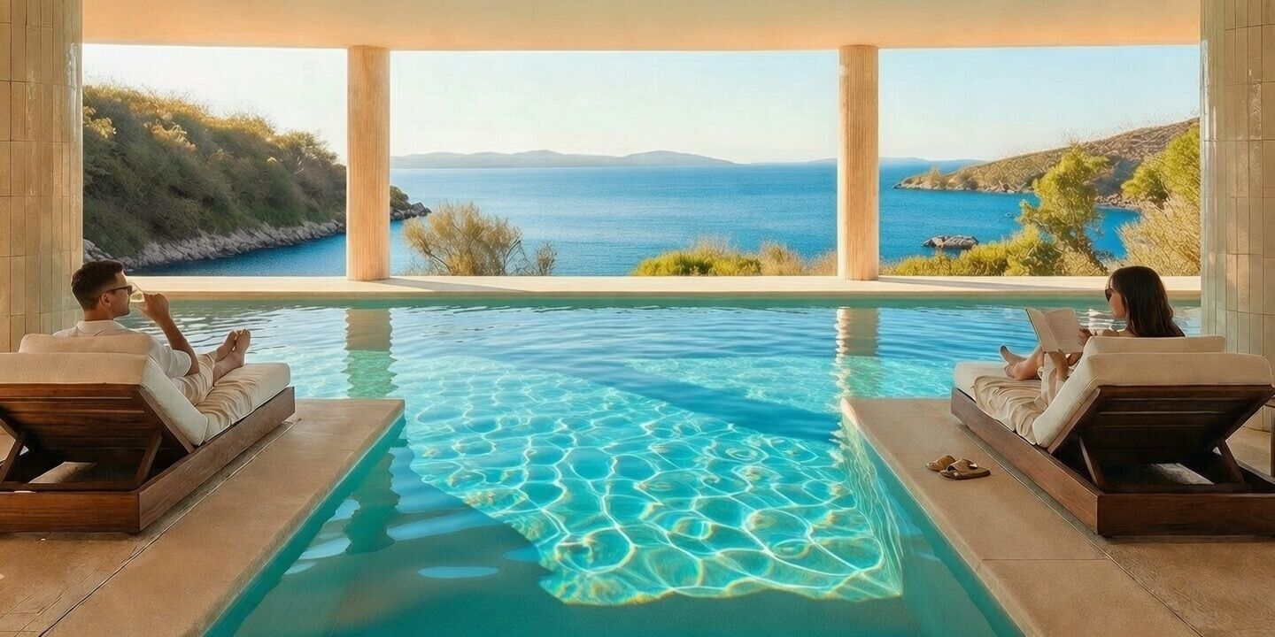 Blick von der Unterkunft