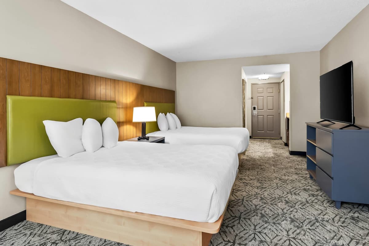 Room, 2 Queen Beds, Non Smoking | 1 bedroom, premium bedding, desk, laptop workspace
