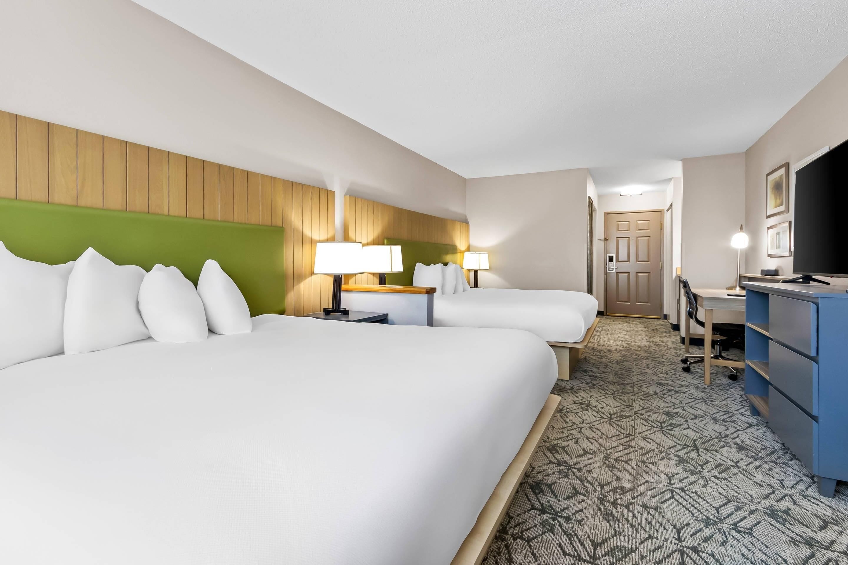 Room, Multiple Beds, Non Smoking (Efficiency) | Premium bedding, desk, laptop workspace, blackout drapes