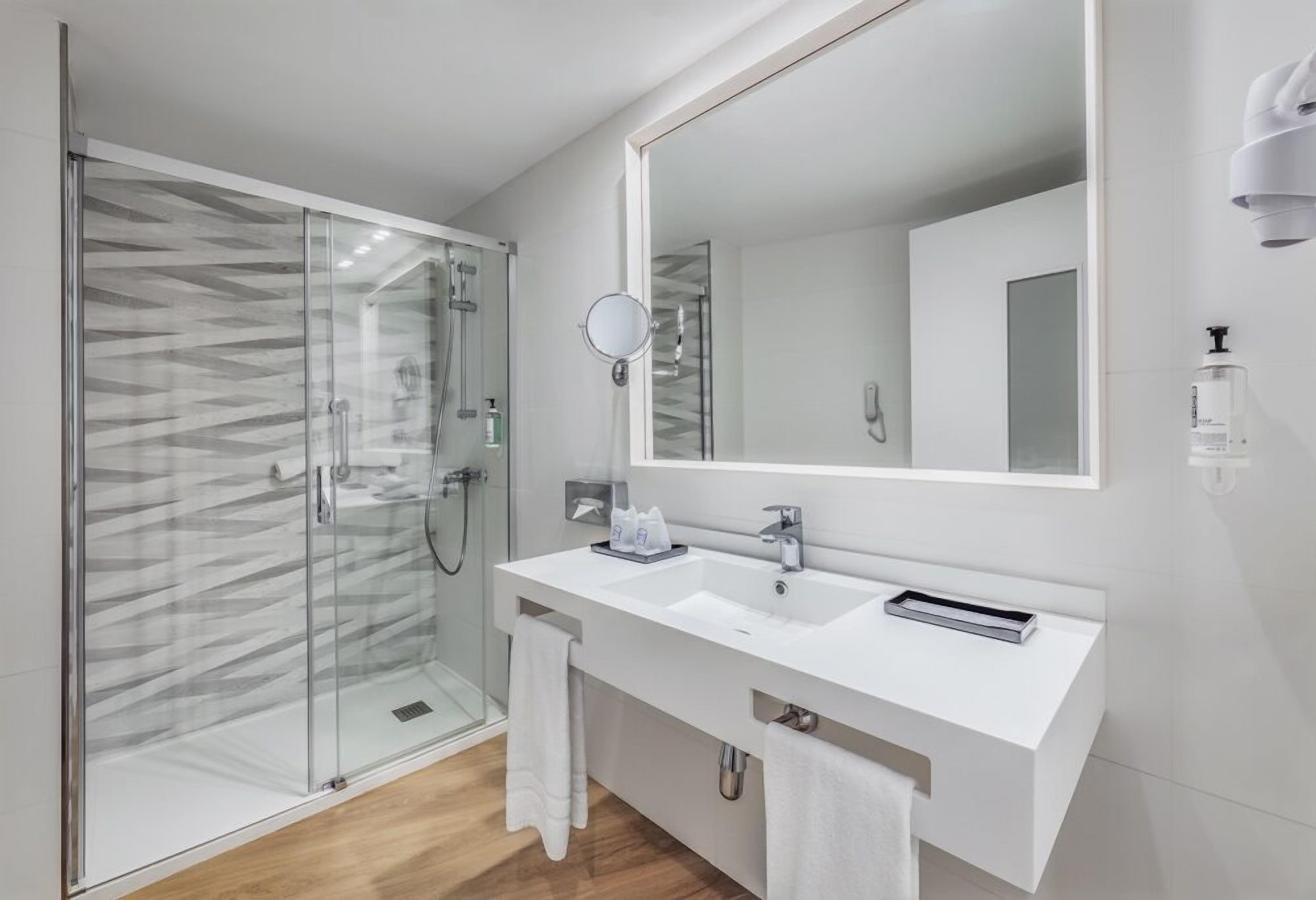 free toiletries, hair dryer, towels