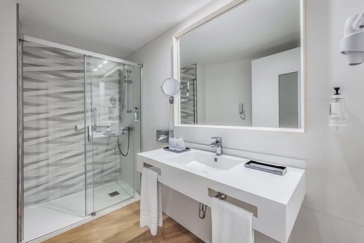 free toiletries, hair dryer, towels