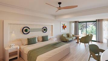 Een minibar, een kluis op de kamer, een bureau, gratis wifi