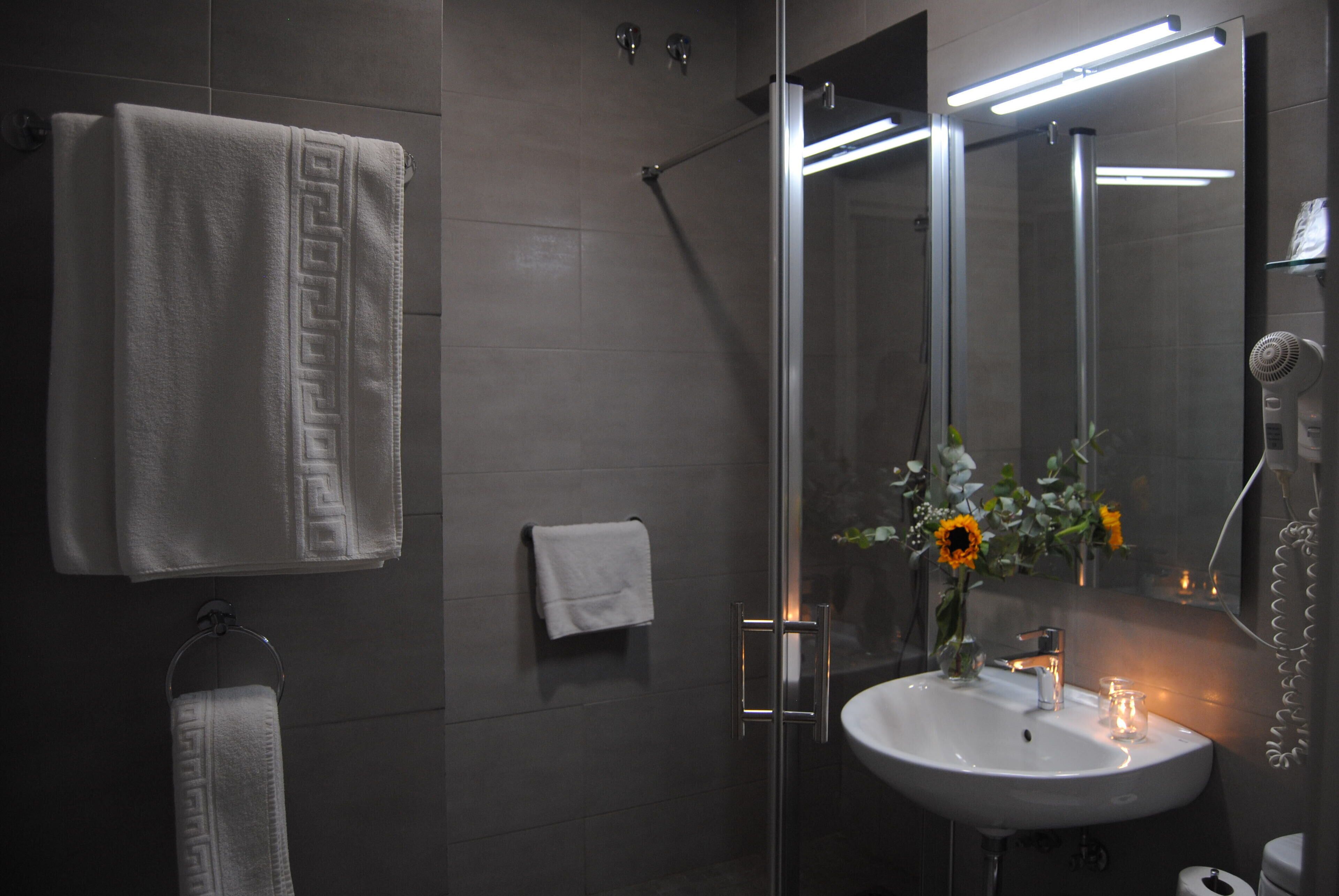 double room | bathroom | free toiletries, hair dryer, towels