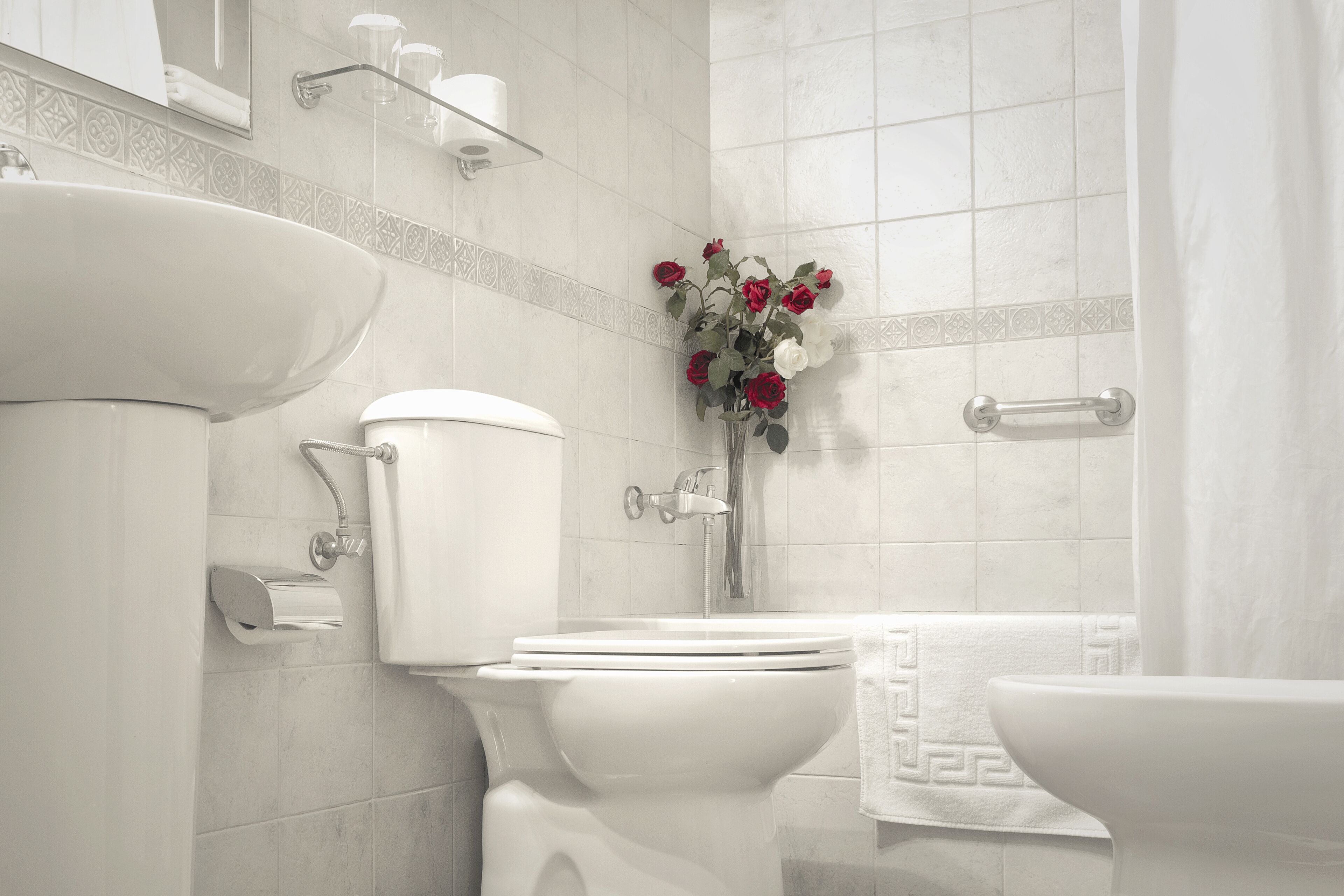 free toiletries, hair dryer, towels