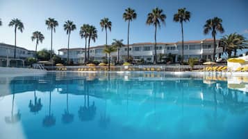 2 outdoor pools, pool umbrellas, sun loungers