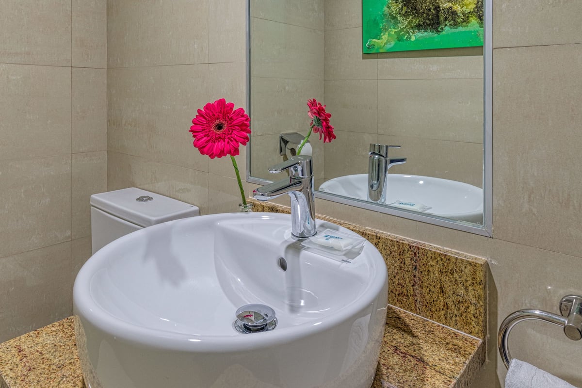 presidential suite, private pool, sea view | bathroom sink