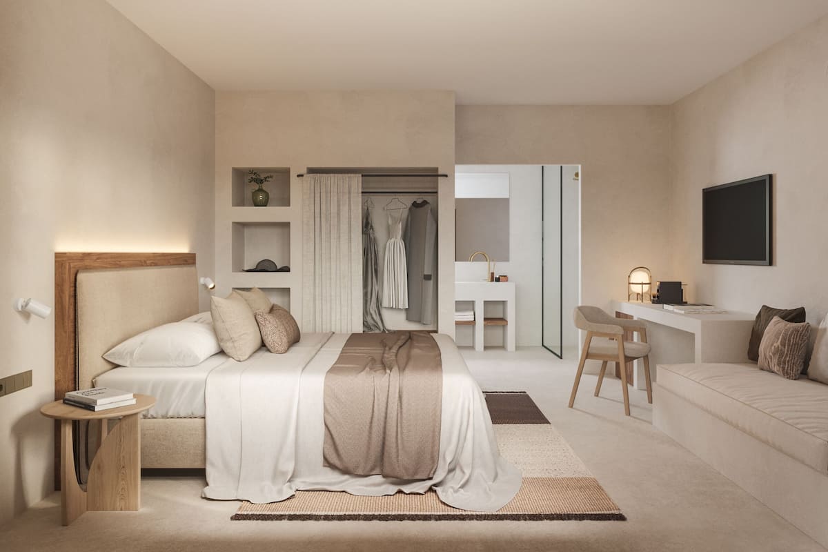 Habitación doble estándar, 1 cama King size, Terraza, vista al jardín | 1 habitación, minibar y caja de seguridad en la habitación