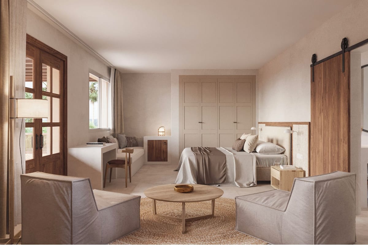 Suite, 1 Tempat Tidur King, teras, pemandangan kebun | 1 kamar tidur, minibar, brankas, dan setrika/meja setrika