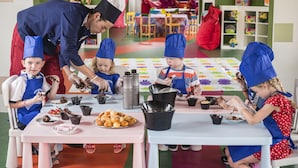 Área de juegos infantiles techada