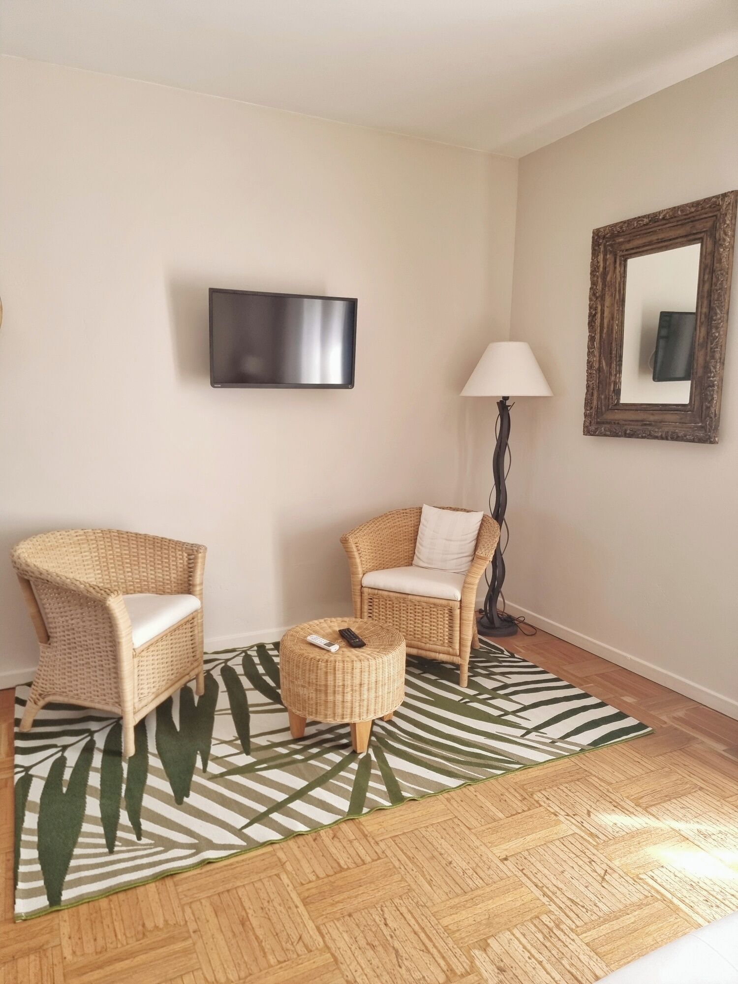 family room | 1 bedroom, minibar, in-room safe, individually decorated