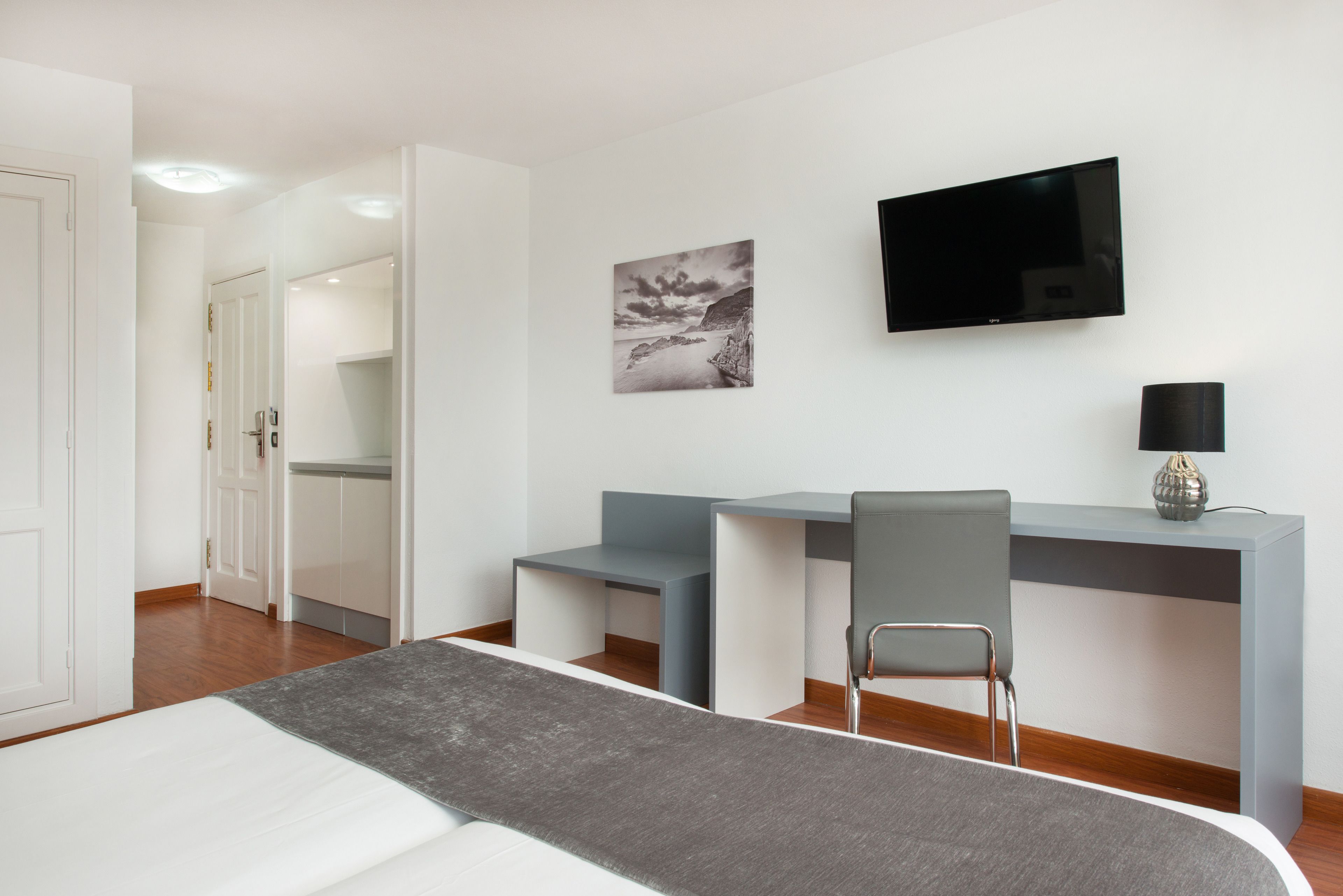 individually decorated, individually furnished, desk, iron/ironing board