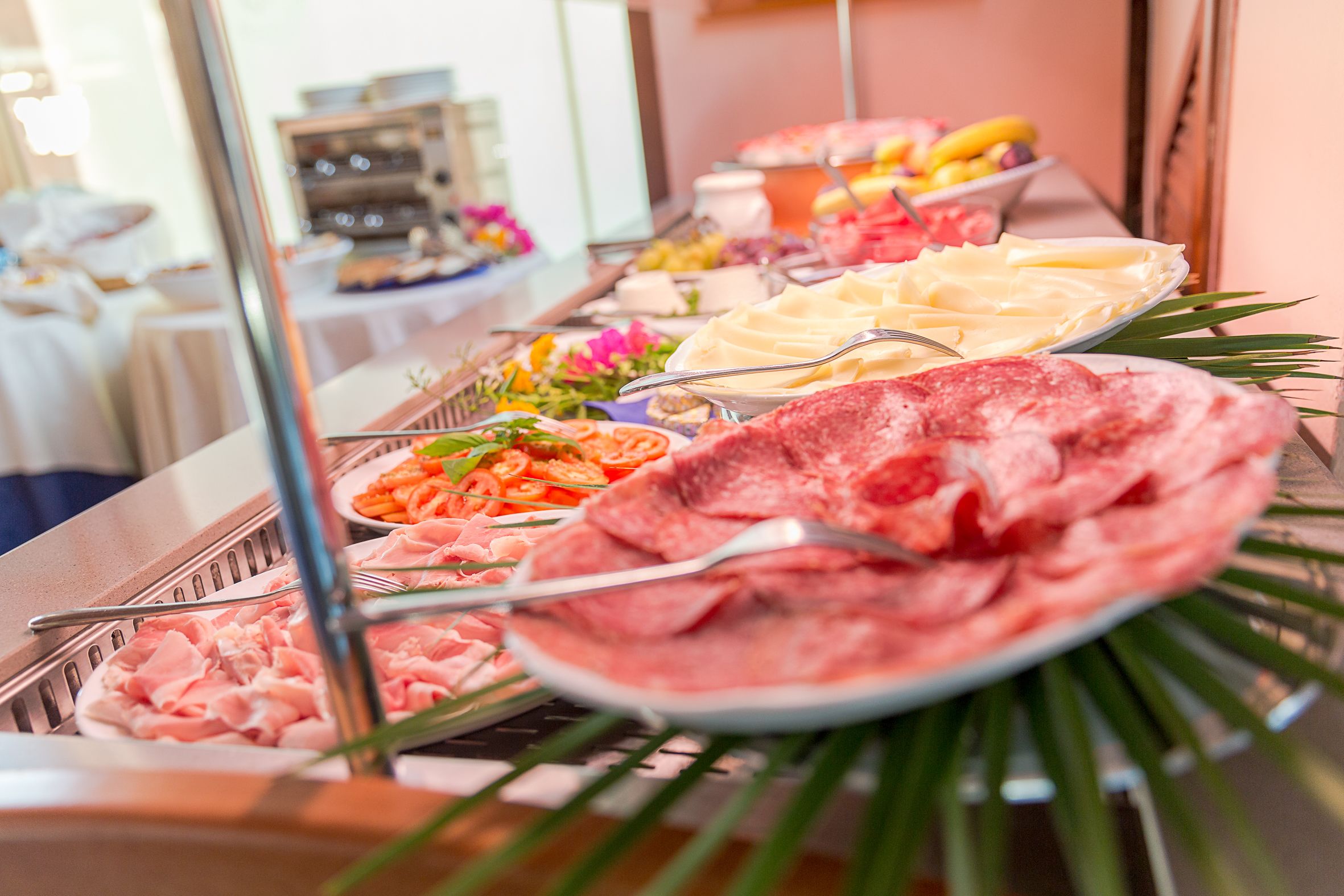 뷔페 아침 식사