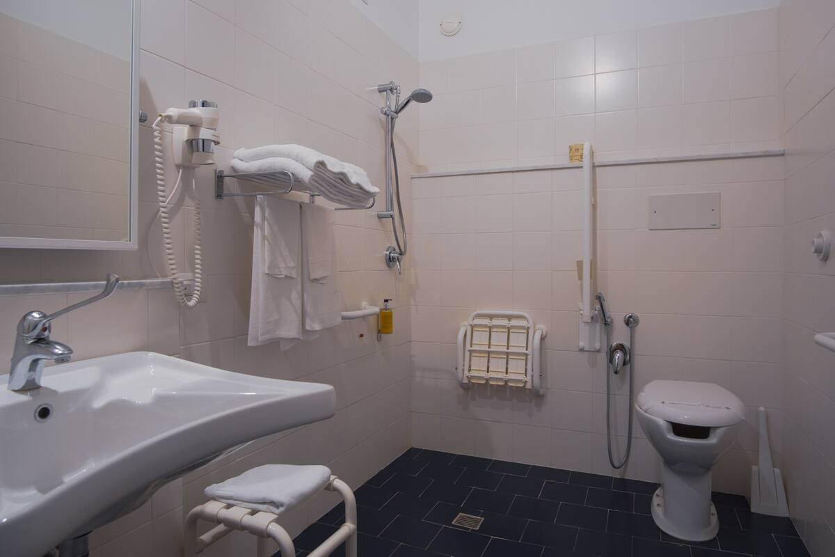 double room, accessible | bathroom | free toiletries, hair dryer, bidet, towels