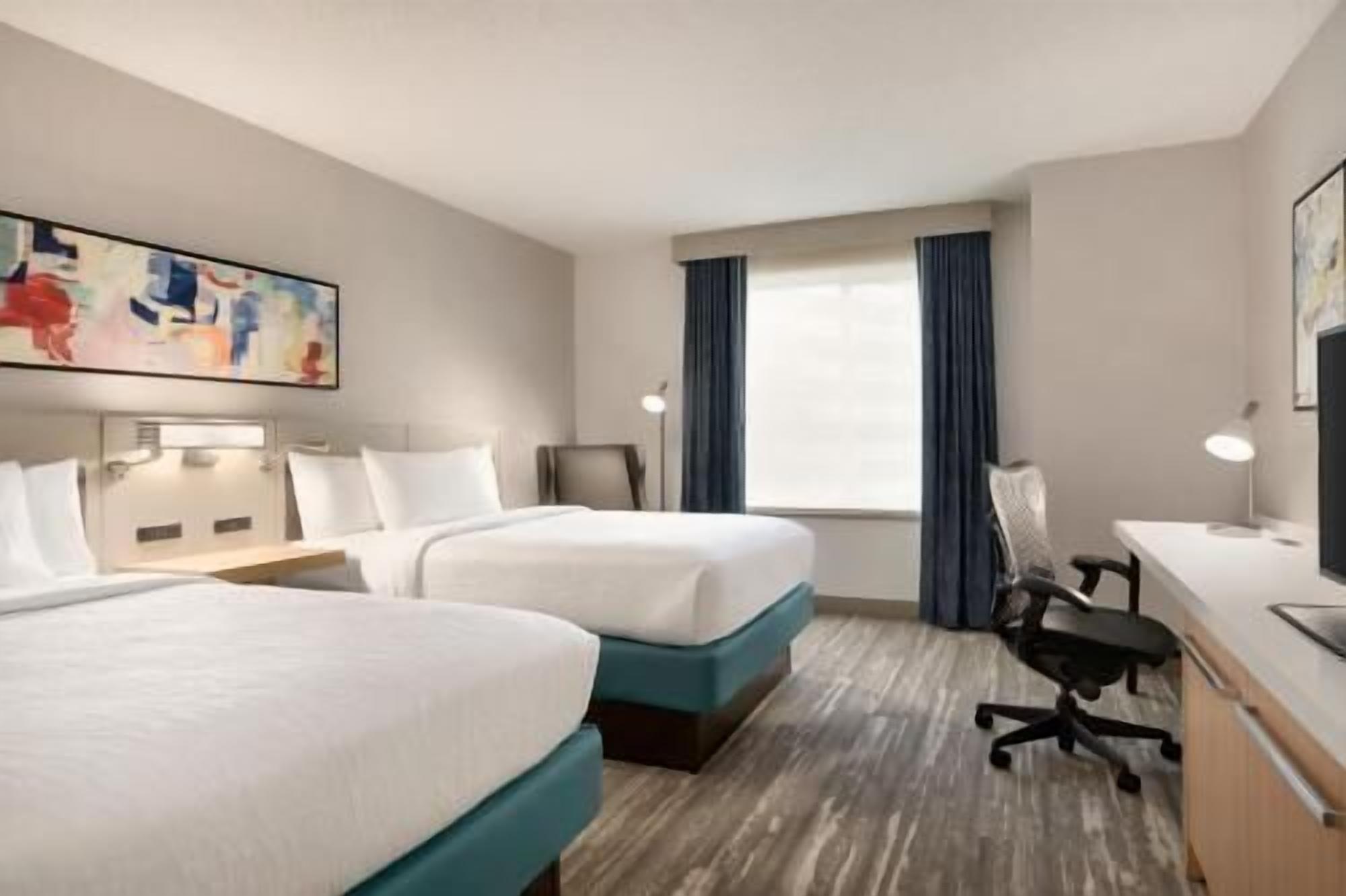 In-room safe, desk, laptop workspace, blackout curtains