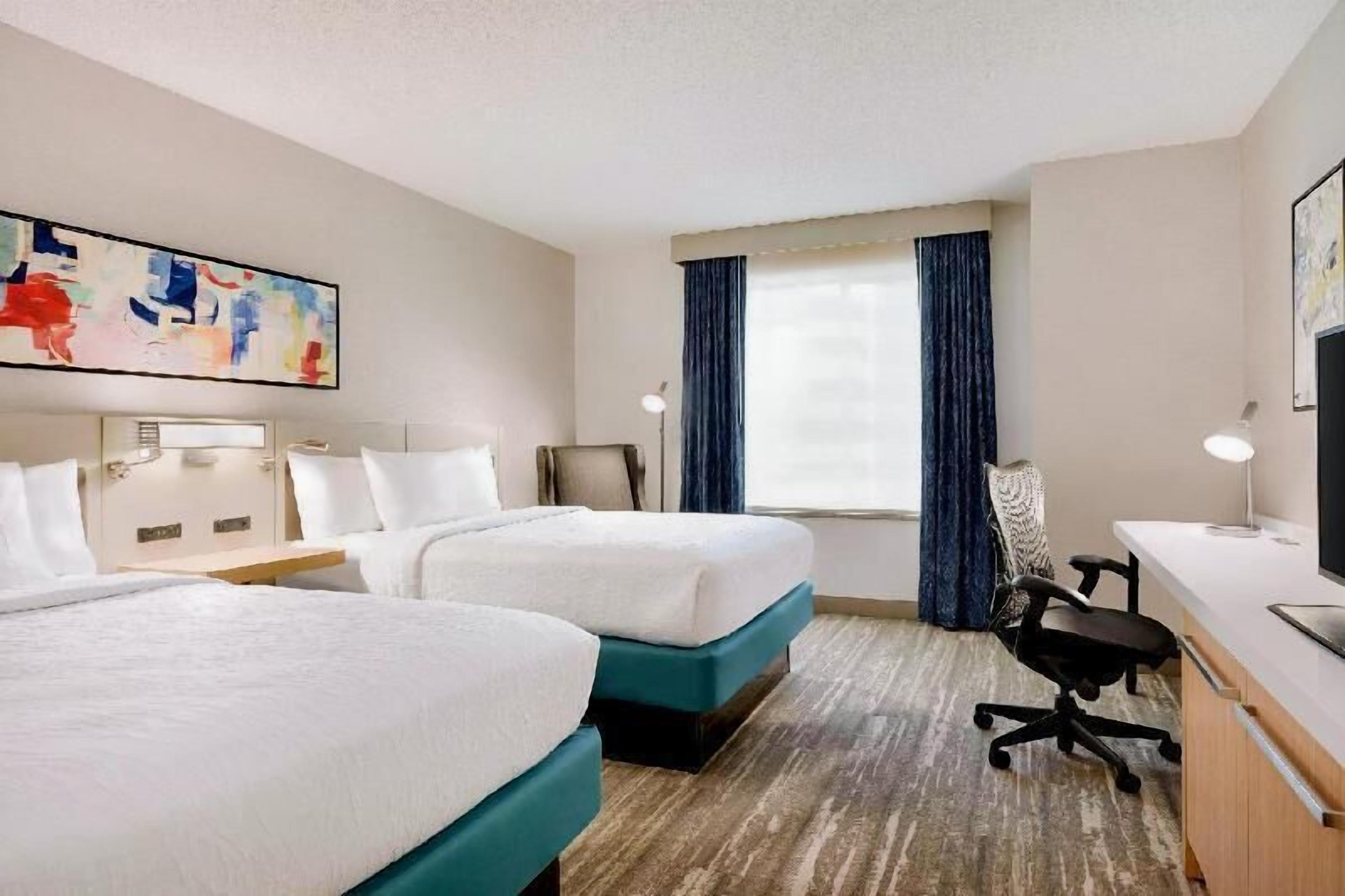 In-room safe, desk, laptop workspace, blackout curtains