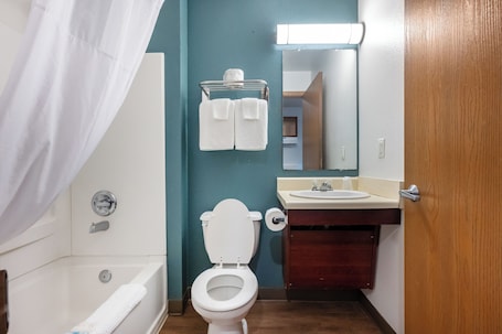 Room, 1 Queen Bed, Non Smoking (Efficiency) | Bathroom. Woodspring Suites Huntsville Madison