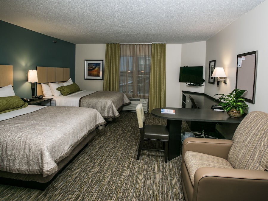 Premium bedding, desk, blackout curtains, iron/ironing board