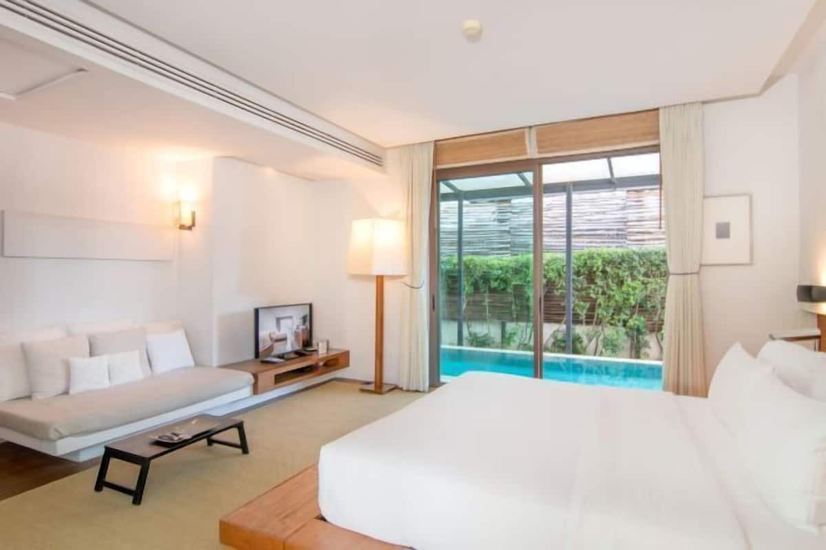 Luxe beddengoed, een minibar, een kluis op de kamer, een bureau
